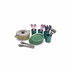 Service de Table - Green Bean - Dinette - 22 pièces - Plastique 100% recyclé - 4 personnes