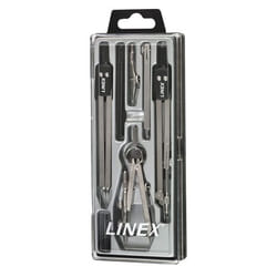 Linex 100552546 compas à secteur Noir, Acier inoxydable 7 pièce(s)