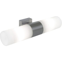 Nordlux - Applique murale tangens Double Verrerie Acier Brossé, H.9.7 - IP44 - E14 / Intérieur