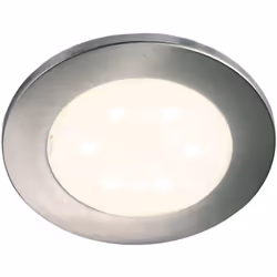 4 spots encastrables Lismore en chrome. Les spots sont dotés d'une LED intégrée. Convient par exemple parfaitement sous un me ...