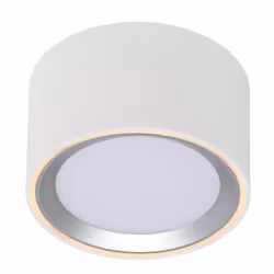 Nordlux Fallon, Rond, Plafond/mur, Monté en surface, Acier, Blanc, Maison, Métal
