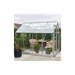 Halls - Serre en verre horticole Popular 86 avec base - 5 m², Couleur Noir