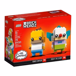 Jeu de construction - LEGO - 41632 BrickHeadz - Homer Simpson Et Krusty Le Clown
