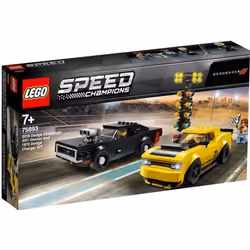 LEGO® Speed Champions 75893 - Dodge Challenger Srt demon 2018 et Dodge Charger R/T 1970  - Jeu de construction