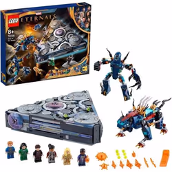 LEGO 76156 Marvel Lascension du Domo, Jouet de Construction Vaisseau Spatial Super-Heros du Film Les Eternels