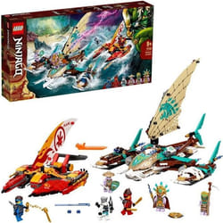 LEGO® NINJAGO 71748 La Bataille de Catamarans Jouet avec 4 Bateaux et Minifigurines