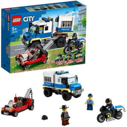 LEGO® City 60276 Le transport des prisonniers Jeu daction avec dépanneuse moto et figurines kit dextension du poste de police