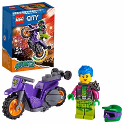 LEGO® 60296 City Stuntz La Moto De Cascade Roue Arrière À Rétrofriction Avec Minifigure Cascadeur Jouet Pour Enfants Dès 5 An ...