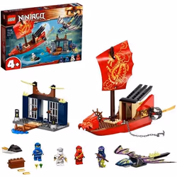 LEGO® 71749 NINJAGO® Lultime QG des ninjas et Figurine Dragon Jouet Bateau pour Enfants de 4 ans et plus