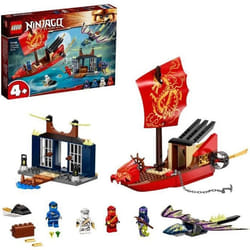 LEGO® 71749 NINJAGO® Lultime QG des ninjas et Figurine Dragon Jouet Bateau pour Enfants de 4 ans et plus