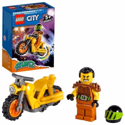 LEGO 60297 City Stuntz La Moto de Cascade Demolition, Ensemble Moto Jouet a Retrofriction pour Enfants +5 ans avec Figurine Wall