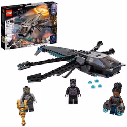 LEGO® 76186 Marvel Le dragon volant de Black Panther – Jouet Avengers Jeu de Construction Super Héros avec 3 Figurines