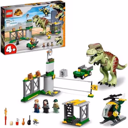 LEGO® 76944 Jurassic World L’Évasion du T. Rex Dinosaures Avec Voiture Hélicoptère et Aéroport dès 4 ans