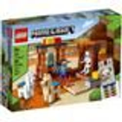 LEGO® Minecraft 21167 Le Comptoir dÉchange Jouet avec Figurines Steve Squelette et Lamas