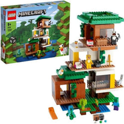 Jeu de construction LEGO® 21174 Minecraft™ La cabane moderne dans l'arbre - Modèle de Collection avec Figurines