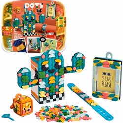 LEGO® 41937 DOTS Multi-pack ambiance estivale – Set 4-en-1 avec Bracelet Cadre Accessoire de Sac et Porte-crayon pour Enfants