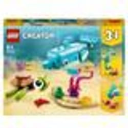 LEGO® 31128 Creator Le Dauphin Et La Tortue Set de Figurines de Jouets dAnimaux Marins pour Filles et Garçons de 6 Ans et Plus
