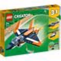 LEGO® Creator 31126 L’Avion Supersonique Jouet 3 en 1 Hélicoptère Bateau Avion