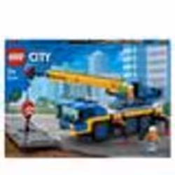 LEGO City La Grue Mobile 60324 - Camion Jouet Engin de Chantier avec Plaque de Route - Cadeau Garçons et Filles 7 Ans