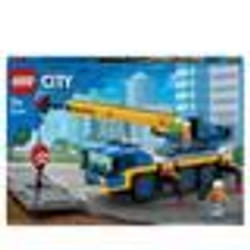 LEGO City La Grue Mobile 60324 - Camion Jouet Engin de Chantier avec Plaque de Route - Cadeau Garçons et Filles 7 Ans