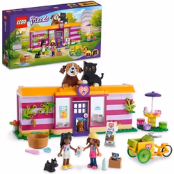 LEGO Friends Adoption Café 41699 - Jouet avec Figurines de Chat et Chien
