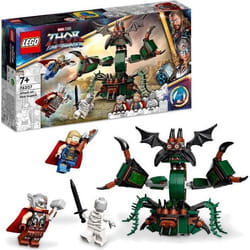 LEGO® 76207 Marvel Attaque sur le Nouvel Asgard avec Figurines de Thor des Avengers et son Marteau pour Enfants de 7 Ans et Plus