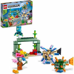 LEGO® 21180 Minecraft Le Combat Des Gardiens Set Aventure Sous-Marine Jouet de Construction Enfants +8 ans et Figurines Mobs