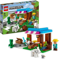 LEGO® 21184 Minecraft La Boulangerie Jouet de Village Figurines de Creeper Épée et Animal Cadeau Anniversaire dès 8 ans