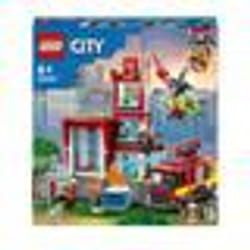 LEGO 60320 City Fire La Caserne Des Pompiers Jouet de Garage avec Jouet Camion et Hélicoptère pour Garçons et Filles Dès 6 Ans