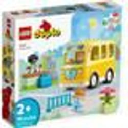 LEGO® DUPLO 10988 Le Voyage en Bus Jouet Éducatif pour Développer la Motricité Fine Enfants 2 Ans
