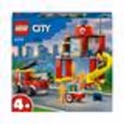 LEGO® City 60375 La Caserne et le Camion des Pompiers Jouet Véhicule d’Urgence Jeu Éducatif 4 Ans