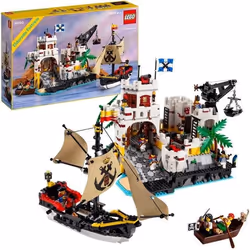 LEGO® 10320 Icons La Forteresse de l’Eldorado Kit de Maquette pour Adultes avec Bateau Pirate et 8 Minifigurines
