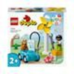 LEGO® DUPLO Ma Ville 10985 L’Éolienne et la Voiture Électrique Jouet Voiture pour Enfants Dès 2 Ans