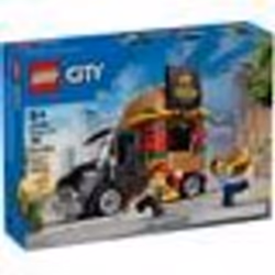 LEGO® 60404 City Le Food-truck de Burgers Jouet de Camionnette Jeu Imaginatif avec Camionnette et Minifigurines