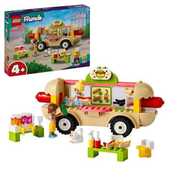 LEGO® 42633 Friends Le Food-Truck de Hot-Dogs Jouet de Restaurant Mobile avec Figurines et Chat Cadeau Enfants