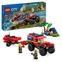 Lego Playset 60412 4x4 Fire Engine with Rescue Boat