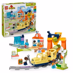 LEGO DUPLO Ma ville 10428 Le grand train communautaire interactif - Jouets d’éveil 3 ans