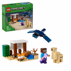 LEGO® 21251 Minecraft L’Expédition de Steve dans le Désert Jouet de Jeu Vidéo Biome avec Maison et Figurines