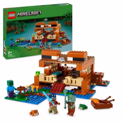 LEGO® 21256 Minecraft La Maison de la Grenouille Jouet avec Figurines dAnimaux Personnages : Zombie et Explorateur