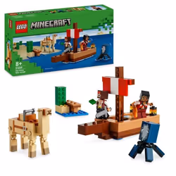 LEGO® Minecraft® 21259 Le Voyage du Bateau Pirate Set de Construction et dExploration