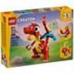 LEGO® 31145 Creator 3en1 Le Dragon Rouge  Jouet avec 3 Figurines dAnimaux dont un Dragon Rouge un Poisson et un Phénix