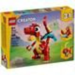 LEGO® 31145 Creator 3en1 Le Dragon Rouge  Jouet avec 3 Figurines dAnimaux dont un Dragon Rouge un Poisson et un Phénix