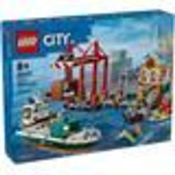 LEGO® City 60422 Le port et le navire marchand jouet de construction à partir de 8 ans