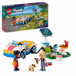 LEGO® 42609 Friends La Voiture Électrique et la Borne de Recharge  Jouet de Voiture avec les Figurines Nova et Zac