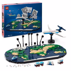 LEGO® Family 41838 Souvenirs de Voyages - Carte du Monde - Cadeau pour les Voyageurs
