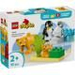 LEGO DUPLO Ma ville 10442 Familles d’animaux sauvages : pingouins et lions - Jeux déveil