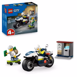 LEGO City 60455 La Course-Poursuite en Moto de Police - Jeu de construction dès 4 ans