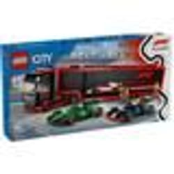 LEGO City 60445 Camion de F1 avec voitures de F1 RB20 et AMR24 - Jeu pour garçon dès 8 ans
