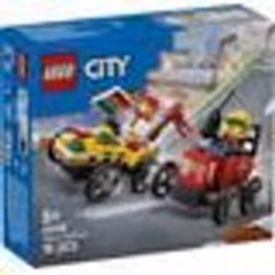 LEGO City 60458 Pack de bolides de course : camion de pizza contre camion de pompiers