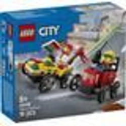 LEGO City 60458 Pack de bolides de course : camion de pizza contre camion de pompiers